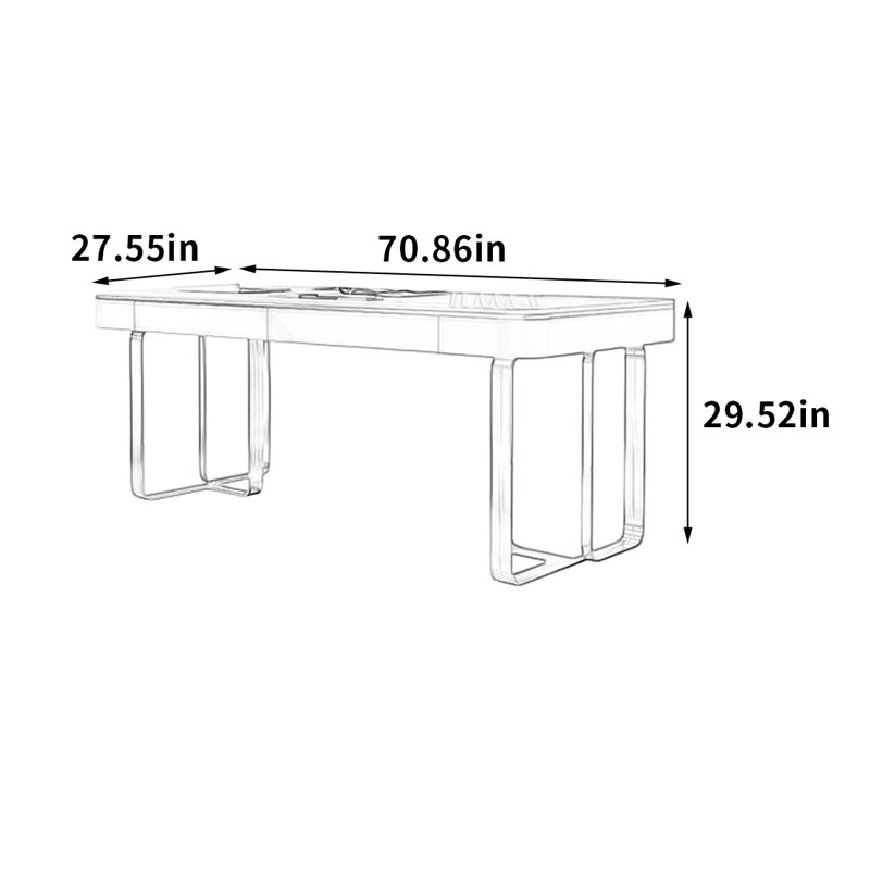 Dutra, 29.52" H x 70.86" W x 27.55" D