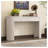 TREXM Modern Console Table with Fluted Design, Champagne White Finish, 54 x 14 x 30.3 Inches