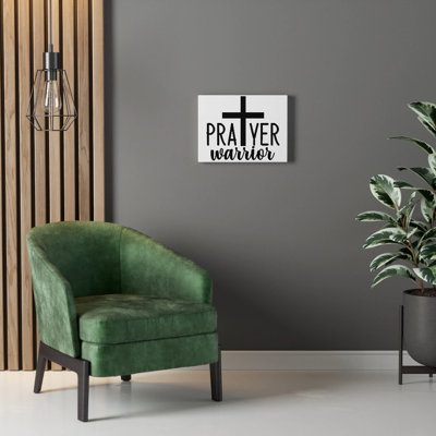 Prayer Warrior Cross - Wrapped Canvas Print