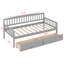 Lit de jour simple en bois de pin avec deux tiroirs de rangement-1369658784