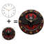 Horloge murale silencieuse en verre trempé de 30 cm, style gothique, sans tic-tac, fonctionne avec des piles AA (non incluses), décoration artistique pour la maison.