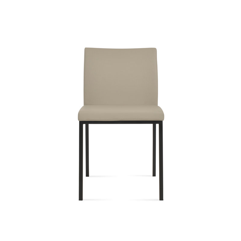 Chaise d'appoint en métal Aria, Couleur os PPM, Noir