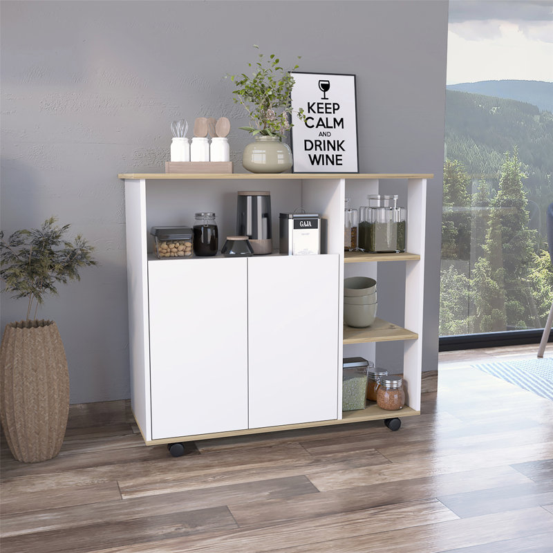 Chariot de cuisine polyvalent avec de nombreuses options de rangement et de mobilité