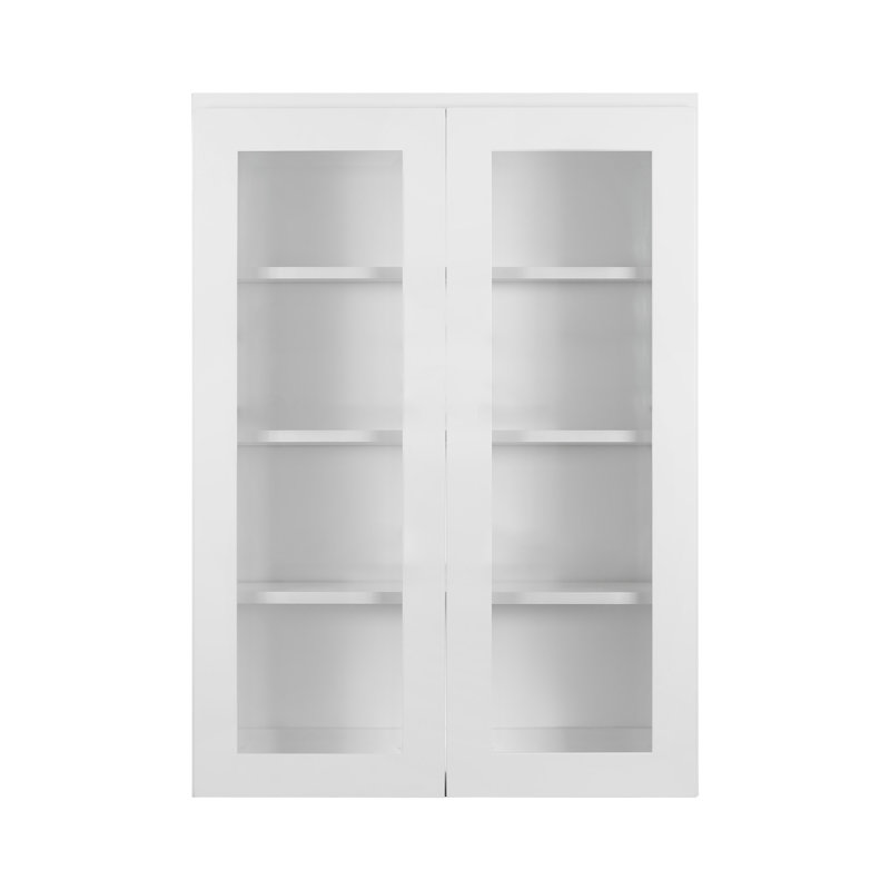 Armoire murale blanche Koville avec porte en contreplaqué