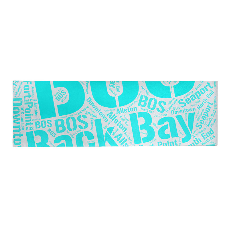 Tapis de zone cyan à tissage plat poils longs, Tapis de couloir 2,5 pi x 8 pi