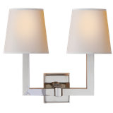 Chapman & Myers Square Tube Double Sconce