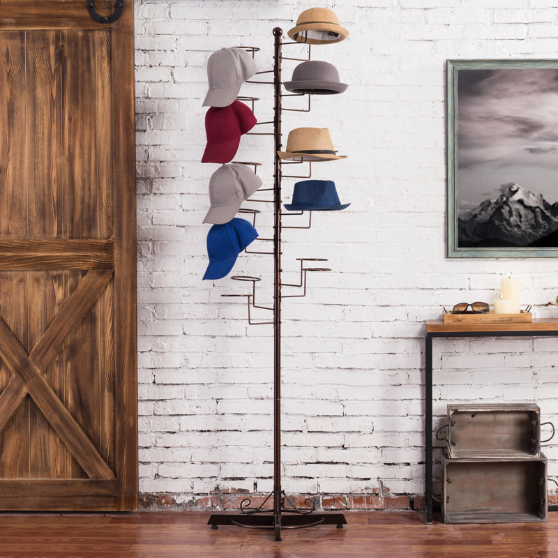 Iron Freestanding 20 - Hook Coat Rack, Bronze