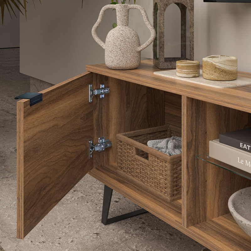 Kaamilya 71'' TV Stand for TVs up to 80", Brown Wood