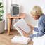 Chaufferette compacte portative en céramique à ventilateur électrique 1500 watts avec thermostat réglable