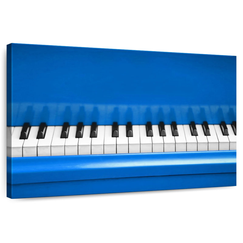Abarca Blue Piano, 8" H x 12" W