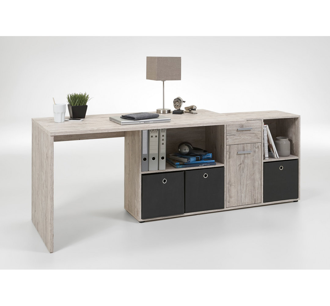 Clumm 75Cm W L-Shaped Writing Desk with Hutch