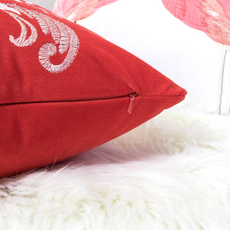 Umabel Damask Throw Pillow, Coral