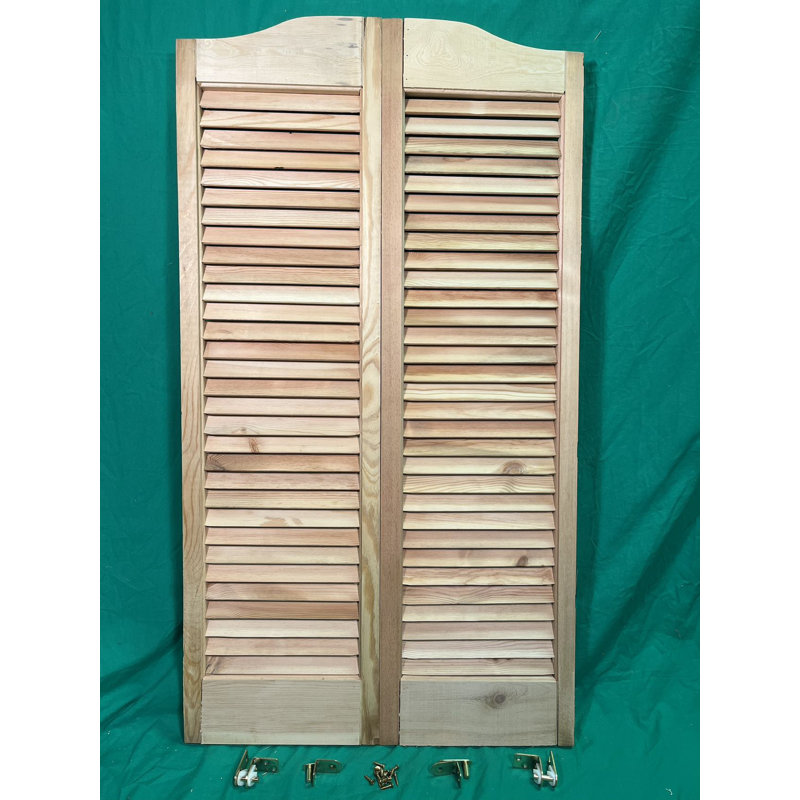 Porte de café / salon en bois et finition bois, 24 po x 42 po