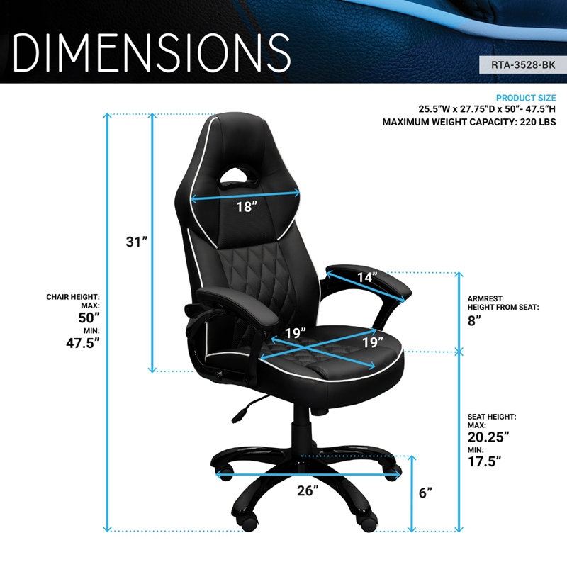Black High Back Mesh and Leather Executive Swivel Desk Chair