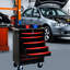 Chariot à outils 7 tiroirs avec serrure à clé et 4 roues universelles-1902625382