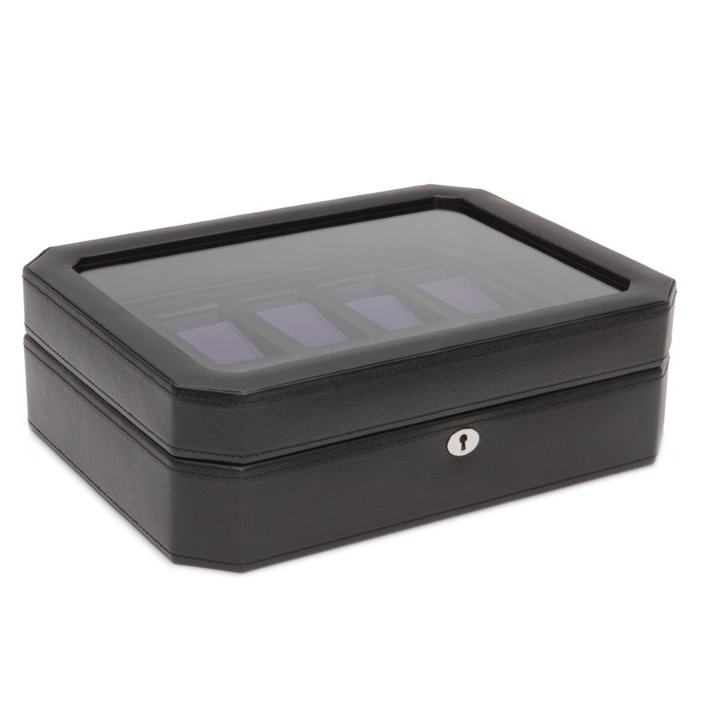 Windsor Watch Box, Black / Purple