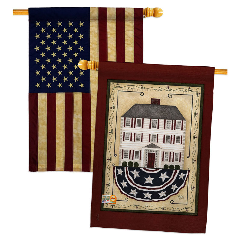 Double Sided 40'' H x 28'' W Polyester House Flag