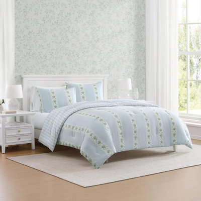 Ensemble d'édredon réversible en coton Martha Stewart Annabelle