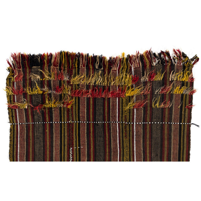 Kilim kurde tribal 3,7 pi 4,6 pi Revêtement de sol ou suspension murale tissé à plat