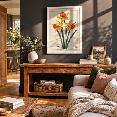 Daffodil Study Botanical - Framed Print