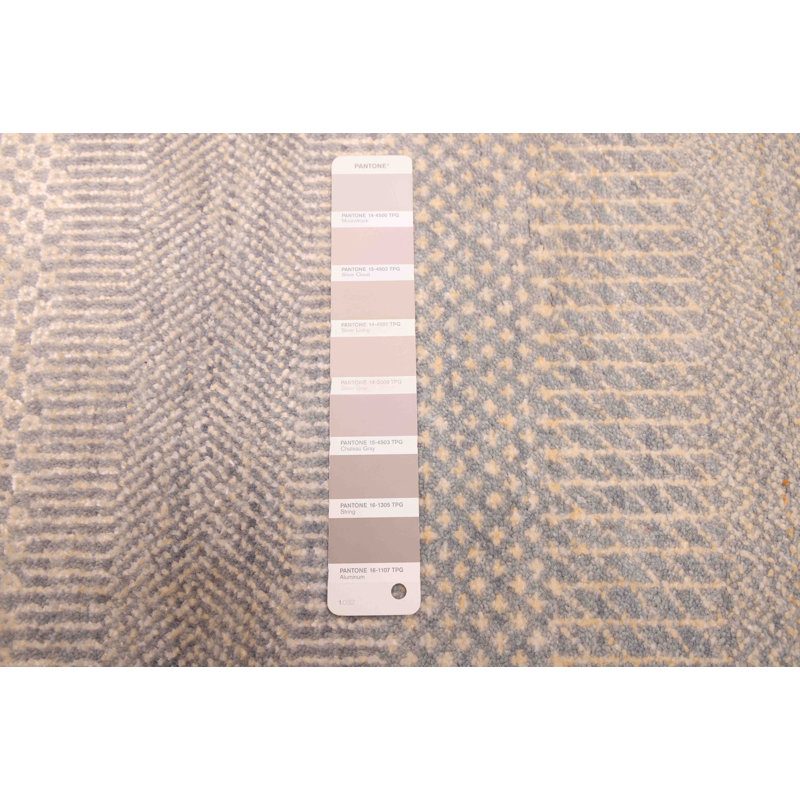 Tapis gris ombre en soie Finest 8 pi 0 po x 10 pi 3 po