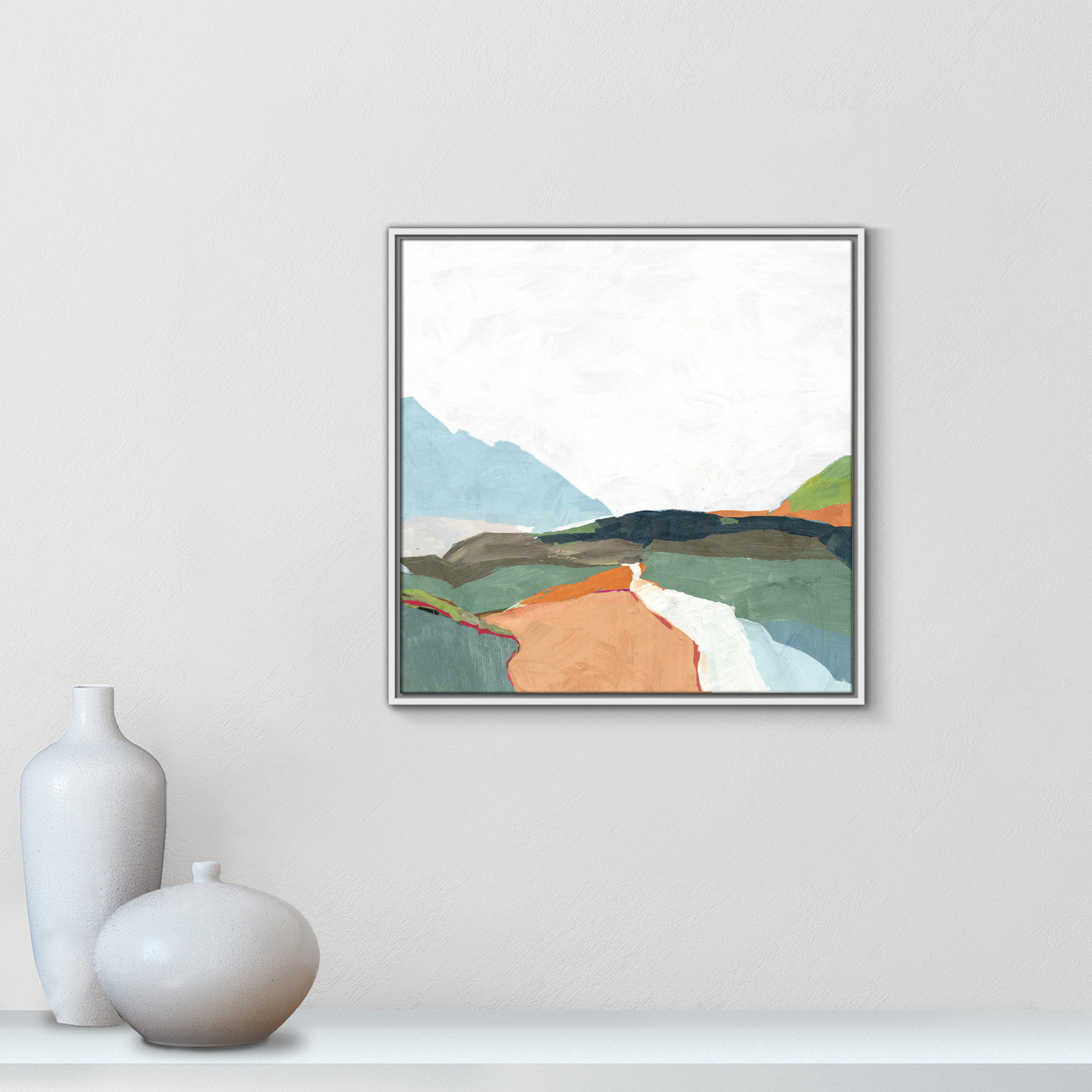 Addy "April Morning" Painting, 25.5" H x 25.5" W, White