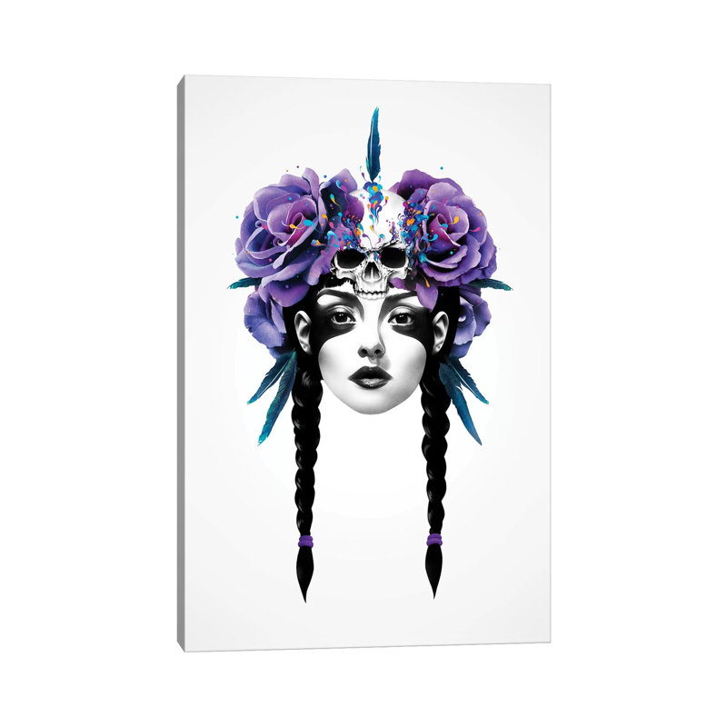 «New Way Warrior» par Ruben Ireland - impression d'art graphique, H 12 po x l 8 po x P 0,75 po, Toile tendue