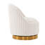 Chaise longue pivotante en chenille Leela crème-249301485