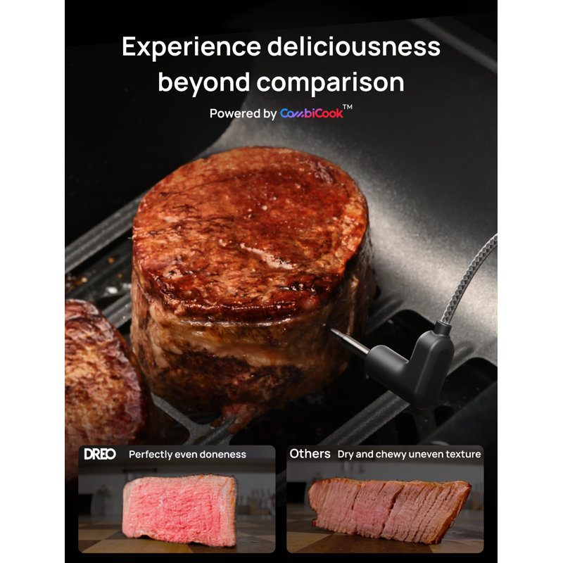 Dreo Chefmaker Combi Fryer, Smart Air Fryer Cooker With Cook Probe, Water Atomizer, 3 Professional Cooking Modes, 6 Qt