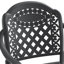 Ensemble de 7 pièces de mobilier de patio en aluminium coulé avec cadre et coussins de siège rouges
