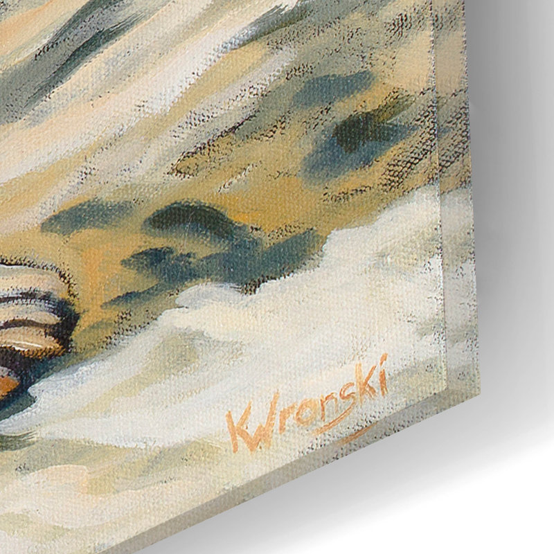 Art mural en verre Red Barrel Studio «Sand Dog» par Kathryn Wronski, H 12 po x l 16 po x P 0,13 cm