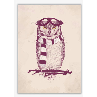 The Aviator Owl by Mercedes Lopes Charro - Print