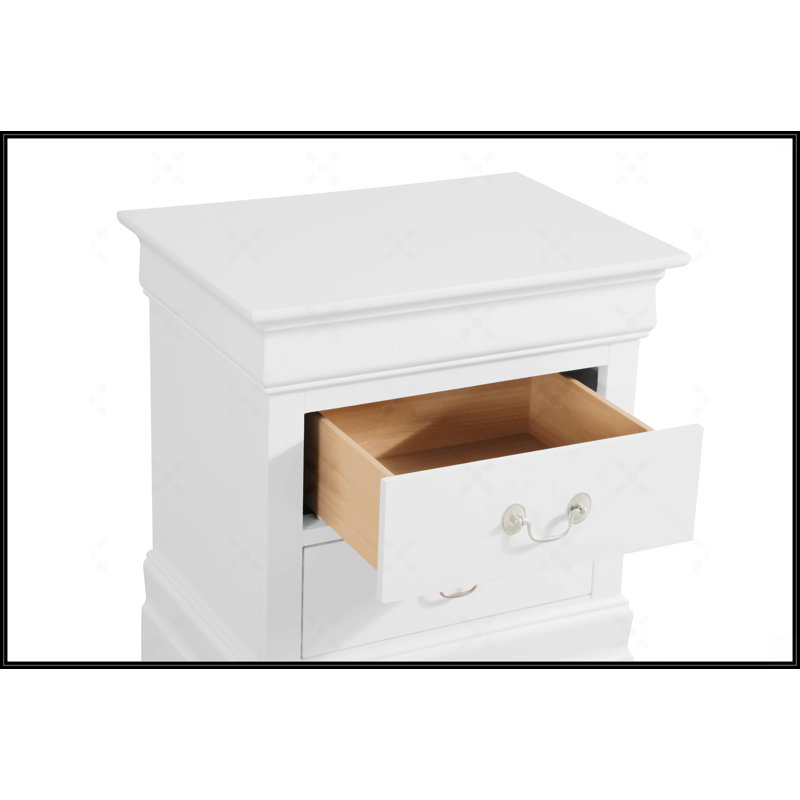 Louisphillipe Nightstand, White