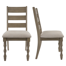 Farmhouse Ladder Back 17" Wide Upholstered Side Chair With Cushion Seat And Solid Wood Turning Legs