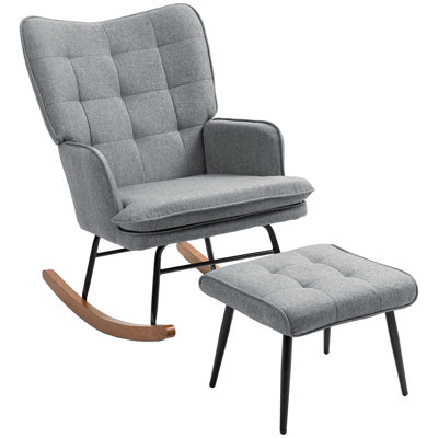 Avienda Solid Wood Rocking Chair