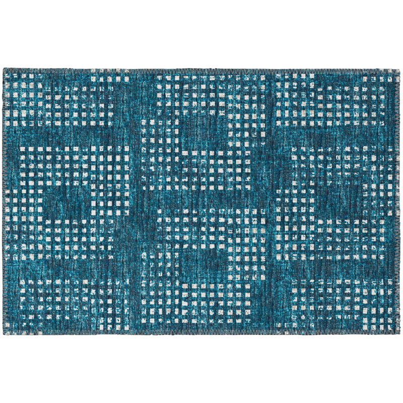 Idalmis Performance Flatweave Chenille Washable Indoor / Outdoor Rug, Rectangle 1'8" x 2'6"