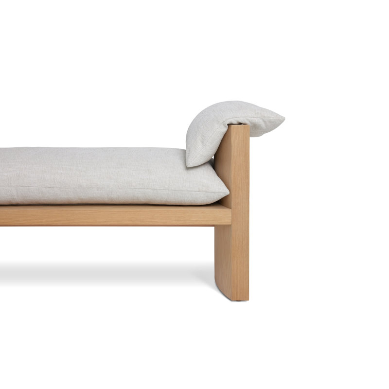 Katelyn White Oak Bench