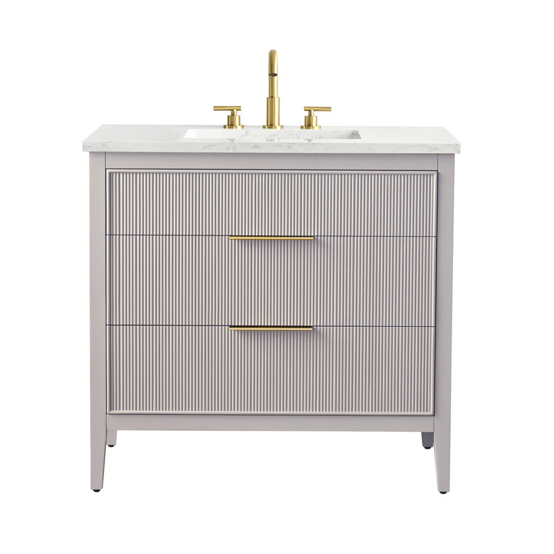 Emma 36" W Single Vanity, Taupe