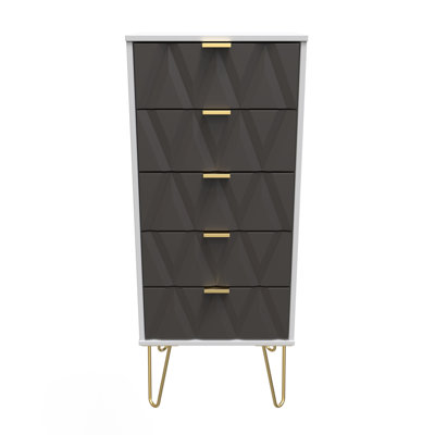 Baturhan 5 Drawer Bedside Cabinet (Ready Assembled)