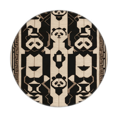 ArtDeco Brown Indoor and Outdoor Area Rug
