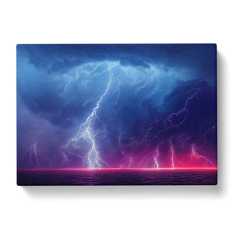 Interesting Thunderstorm - Wrapped Canvas, 35cm H x 50cm W x 3cm D
