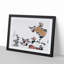Sparrows and Chrysanthemums by Katsushika Hokusai - Picture Frame Painting Print-55619562-55619561