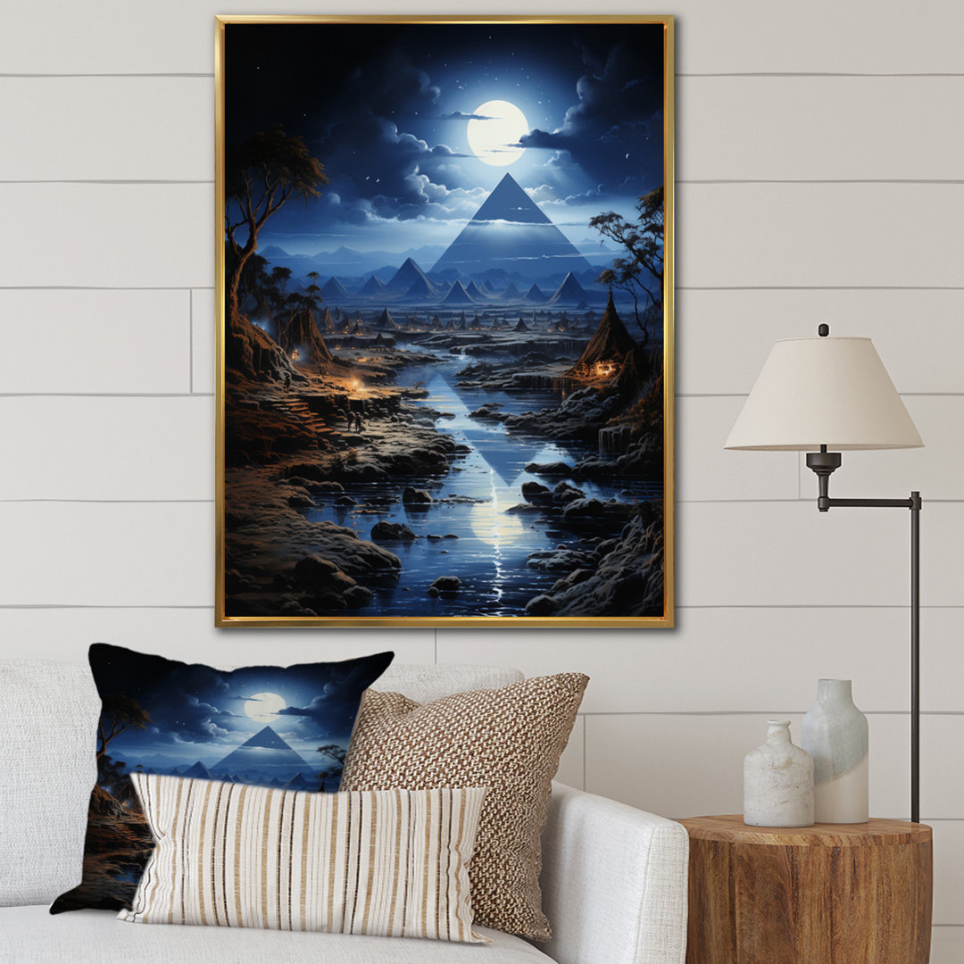 Egypt Ethereal Moonlit Sands - Egypt Canvas Print Millwood Pines