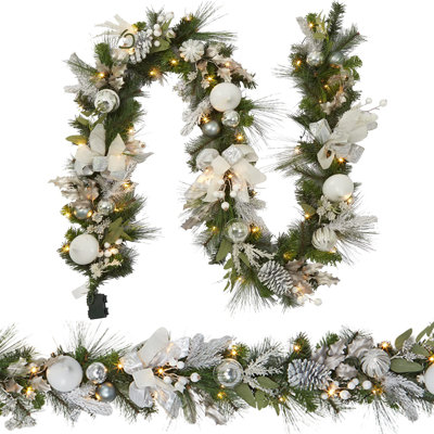 Jamali 108'' in. Lighted Faux Garland