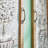 2 Piece Brown Metal Relief Tree Wall Decor with Louvered Design Set, 15"W, 52"H