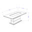 Ensemble de salle à manger blanc 5 pièces avec table carrée, 4 chaises rembourrées à dossier solide, base à piédestal et incrustations en verre, base Vibe Contemporary, configuration en bois d'hévéa