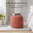 Sfera 17" Terracotta Upholstered Pouf Ottoman-755483269