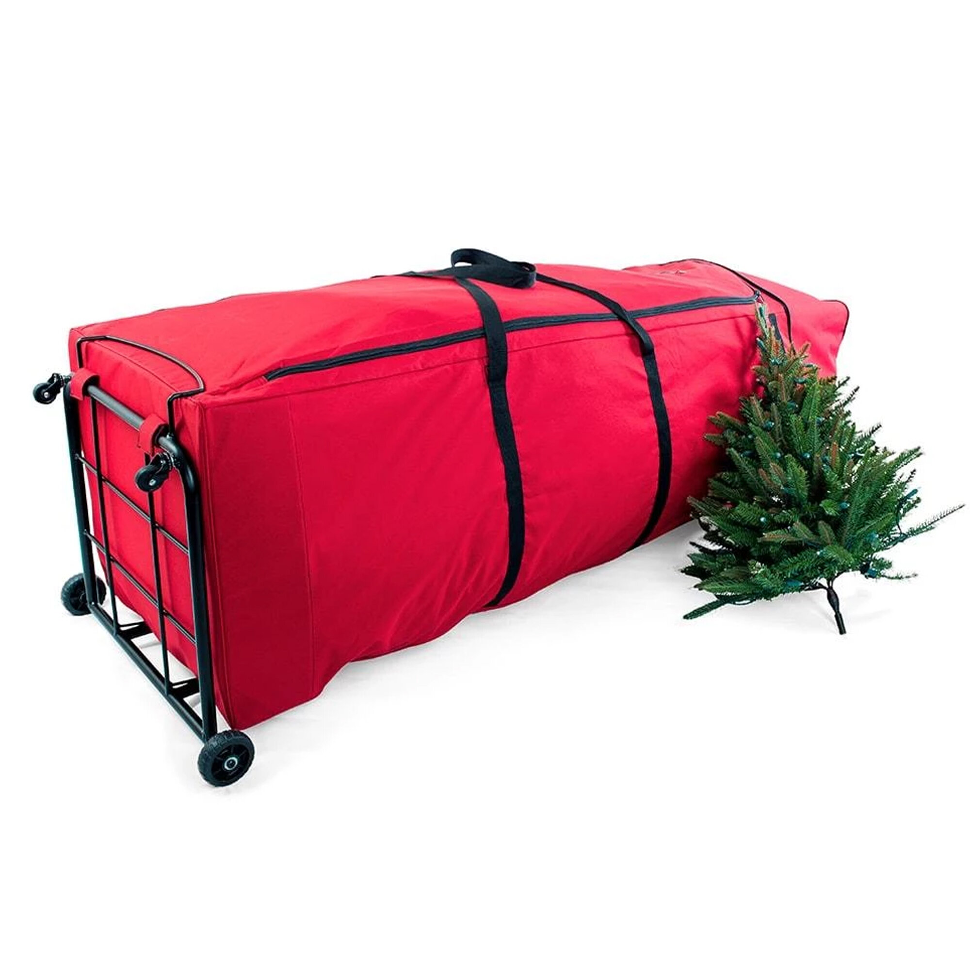 Hearth & Harbor Blue Christmas Tree Extra-Large Tree Rolling Storage Bag 9 ft.