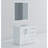 Dark Grey Bath Vanity 36 in. W x 22 in. D, Left Offset Carrara Marble Top, and 34 in. Mirrors-1470552200