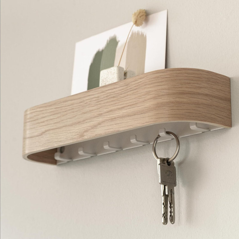 Coat Rack, Oak/White